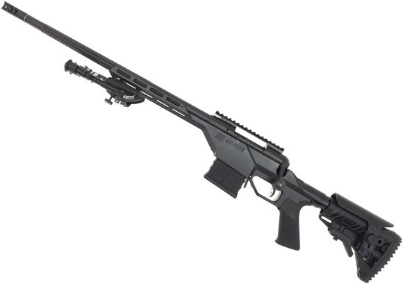 Picture of Used Savage Model 10 BA Stealth Left Handed Bolt-Action Rifle - 308 Win, 20" Fluted Barrel, Adjustable Stock, Picatinny Rail, Matador Muzzle Brake, Zeadio Bipod, 1 Mag, Very Good Condition