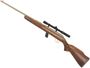 Picture of Used Lakefield Model 64B Semi-Auto Rimfire Rifle - 22LR, 20" Barrel w/Sights, Barrel & Action Painted FDE, Checkered Wood Stock, Tasco 3-7x20 Scope, Fair Condition