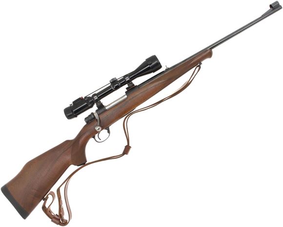 Picture of Used Husky Model H-5000 Bolt-Action Rifle - HVA Action, 30-06, 22" Blued Barrel w/Sights, Checkered Wood Stock, Bushnell Banner 3-9x40 Scope, Sling, Good Condition
